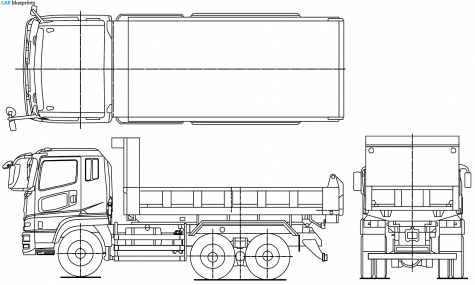 Mitsubishi Fuso Super Great Truck blueprint