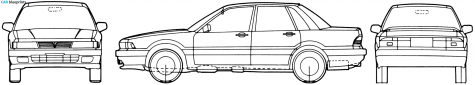 1985 Mitsubishi Galant Sedan blueprint