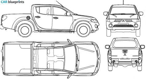 2007 Mitsubishi Hunter Pick-up blueprint