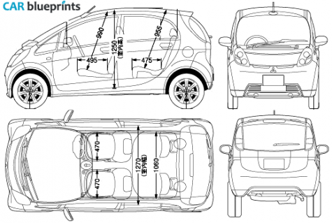 2006 Mitsubishi I Hatchback blueprint