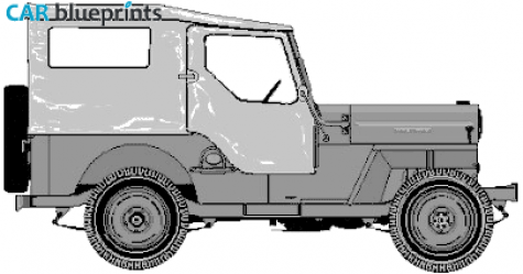 1967 Mitsubishi Jeep J10 SUV blueprint