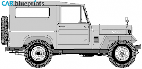 1967 Mitsubishi Jeep J20 SUV blueprint