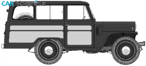 1953 Mitsubishi Jeep J3 Station Wagon blueprint