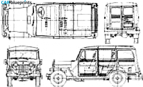 1967 Mitsubishi Jeep J30 Wagon blueprint