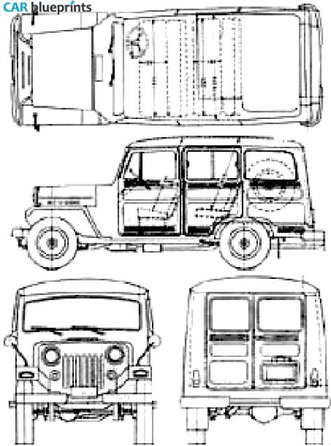 1967 Mitsubishi Jeep J30 Wagon blueprint