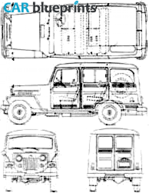 Mitsubishi Jeep  J 30 SUV blueprint