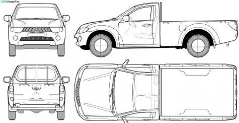 2006 Mitsubishi L 200 Pick-up blueprint