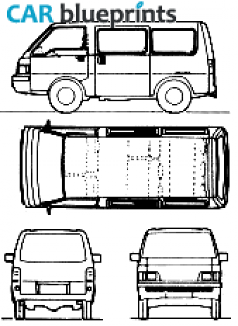 1993 Mitsubishi L300 Bus blueprint