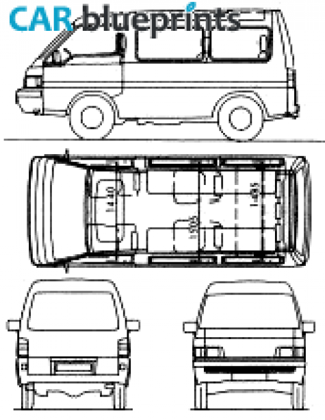 1993 Mitsubishi L300 Lux Bus blueprint