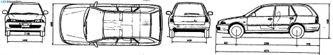 1993 Mitsubishi Lancer V Wagon blueprint