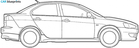 2008 Mitsubishi Lancer IX Sedan blueprint