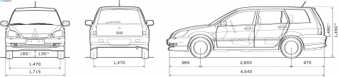 2007 Mitsubishi Lancer VIII Estate Wagon blueprint