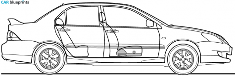 2006 Mitsubishi Lancer VII/Cedia Sedan blueprint