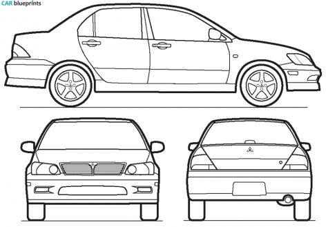 Mitsubishi Lancer Cedia Sedan blueprint