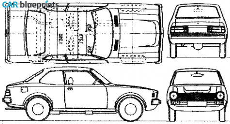 1975 Mitsubishi Lancer / Colt Sedan blueprint