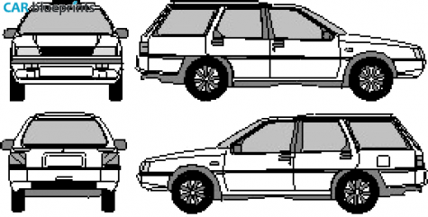 1989 Mitsubishi Lancer IV Estate Wagon blueprint