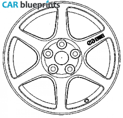 Mitsubishi Lancer Evo VIII Wheel Sedan blueprint