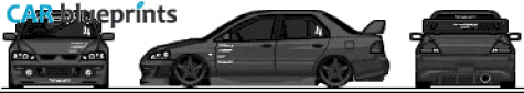 2003 Mitsubishi Lancer Evolution VII Sedan blueprint