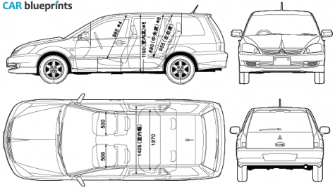 2005 Mitsubishi Lancer Wagon blueprint