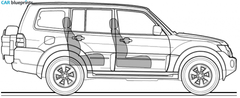 2007 Mitsubishi Pajero IV King LWB SUV blueprint