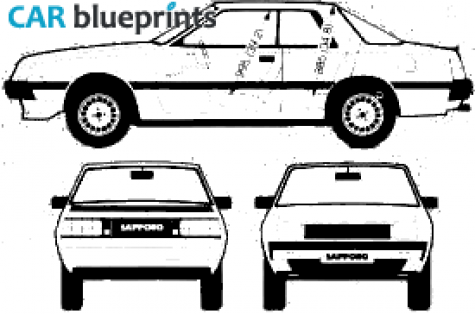 1982 Mitsubishi Sapporo 2000 Turbo Sedan blueprint