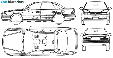 1991 Mitsubishi Sigma Sedan blueprint