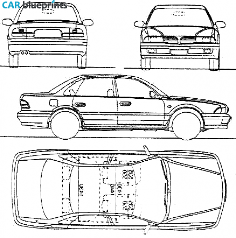 1993 Mitsubishi Sigma Sedan blueprint