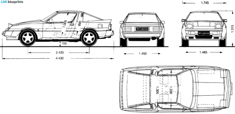 1982 Mitsubishi Starion Coupe blueprint