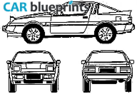 1986 Mitsubishi Starion Coupe blueprint