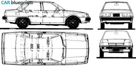 1983 Mitsubishi Tredia Sedan blueprint