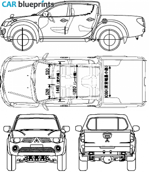 2006 Mitsubishi Triton Pick-up blueprint