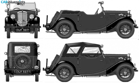 1935 Morris 8 Tourer Cabriolet blueprint