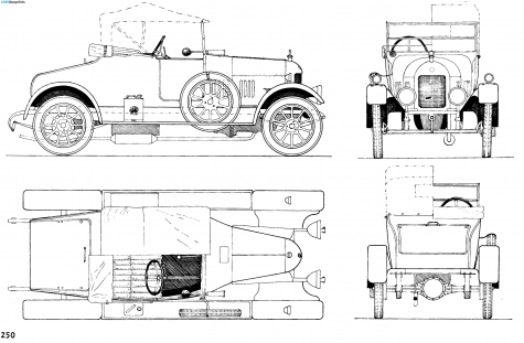 1926 Morris Bullnose Cabriolet blueprint