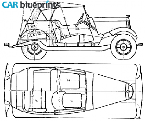 1938 Morris Eight Series 2 Tourer Cabriolet blueprint