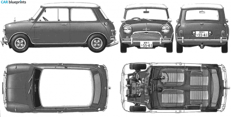 1963 Morris Mini Hatchback blueprint