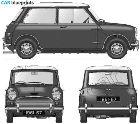 1961 Morris Mini Cooper Hatchback blueprint