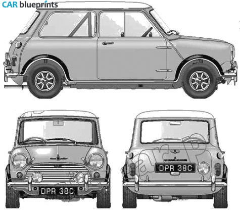 1965 Morris Mini Cooper S Hatchback blueprint