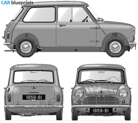 1959 Morris Mini Minor Hatchback blueprint