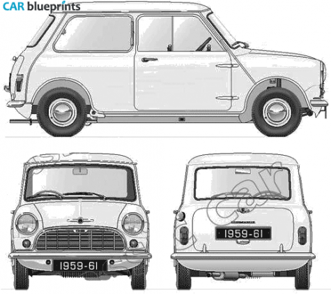 1959 Morris Mini Minor Hatchback blueprint