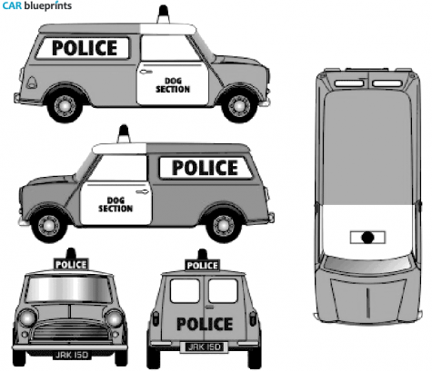 1965 Morris Mini Van blueprint