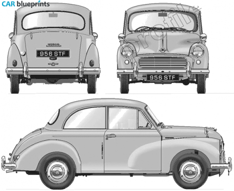 1961 Morris Minor 1000 Million Sedan blueprint