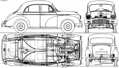 1956 Morris Minor 1000 Sedan blueprint