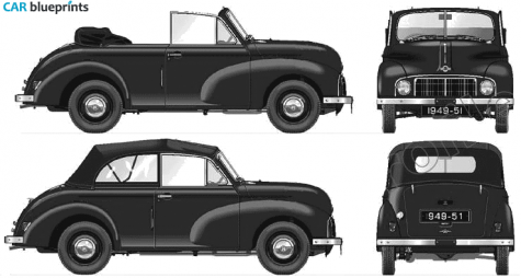 1949 Morris Minor MM Tourer Cabriolet blueprint