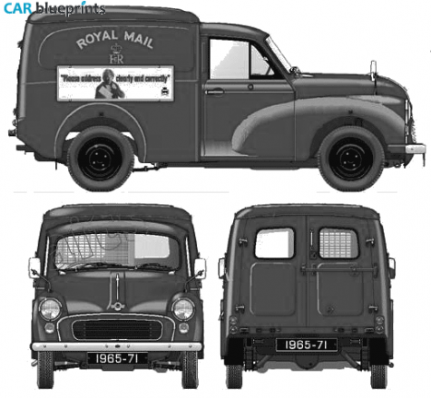 1965 Morris Minor Royal Mail Van blueprint