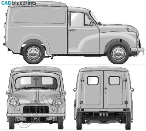 1953 Morris Minor 5WT S2 Van blueprint