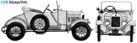 1913 Morris Oxford Bullnose Cabriolet blueprint