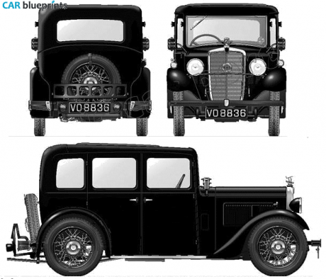 1933 Morris Ten Four Saloon Sedan blueprint