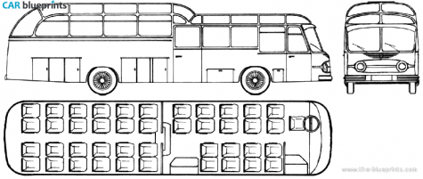 1957 Neoplan 1.25 Decker Bus blueprint