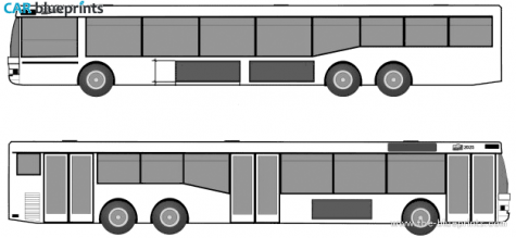 2005 Neoplan N4020 Bus blueprint