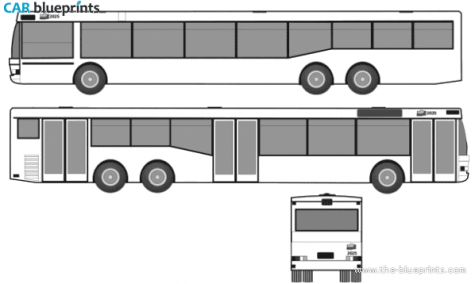 2005 Neoplan N4020 Bus blueprint